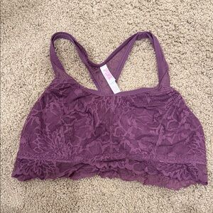 PINK Victoria's Secret Lace Bralette in Plum